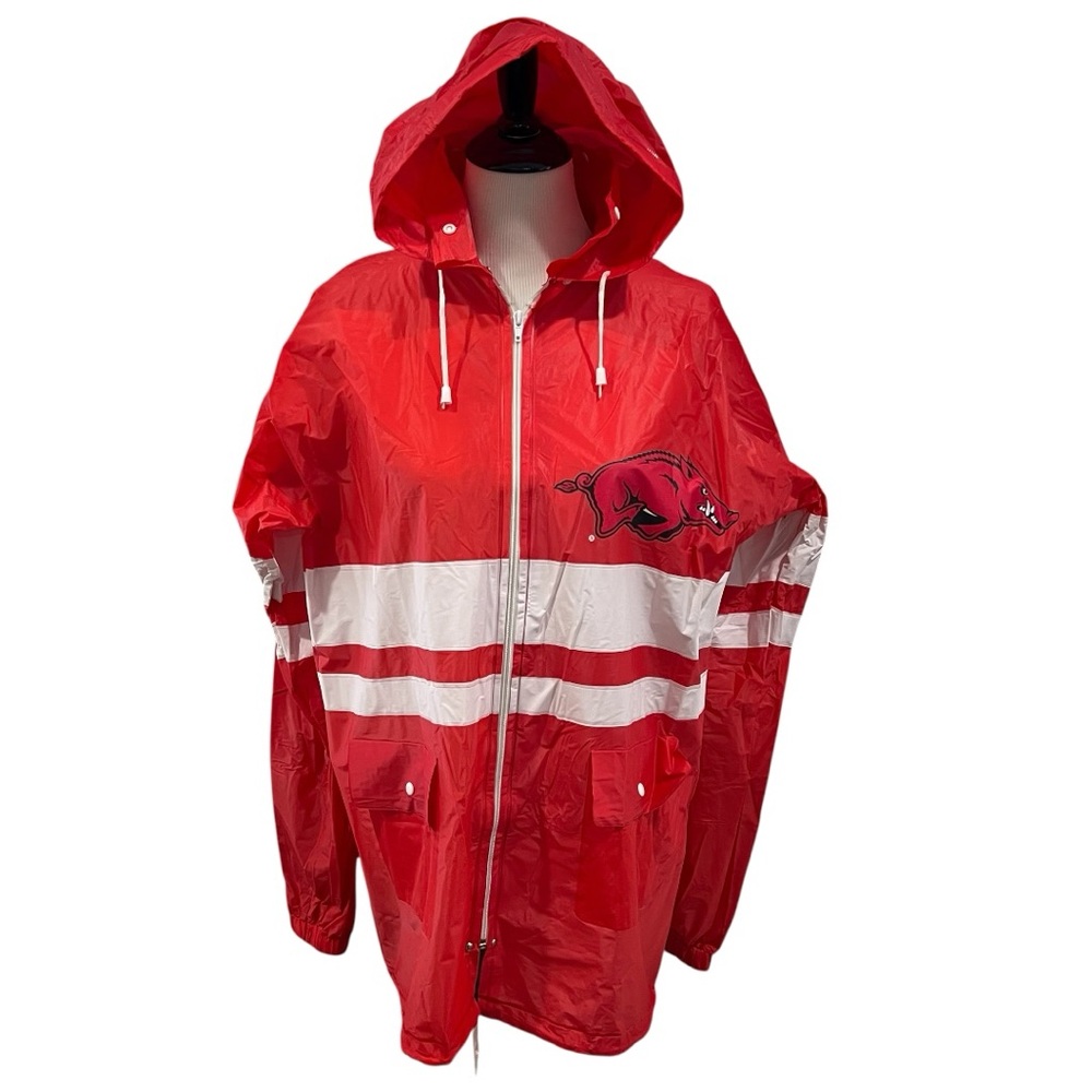 Vintage University of Arkansas Razorbacks Seven Sons and Co Rain Jacket One Size